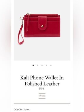 HOBO NWOT Kali Claret Red Phone Wallet/Wristlet